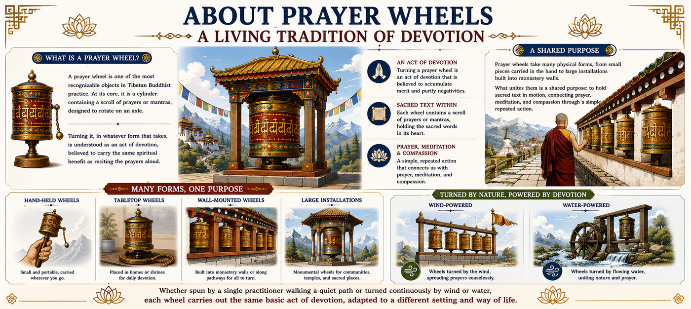 About Prayer Wheels: A Living Tradition of Devotion
