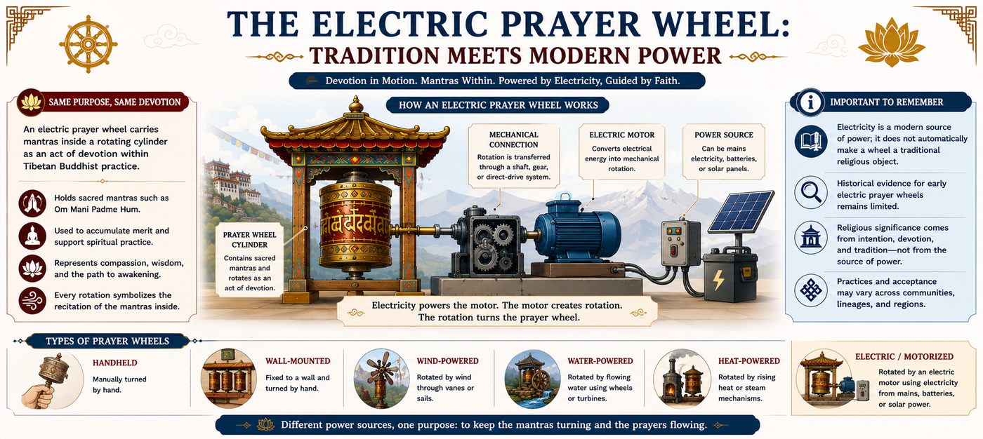 The Electric Prayer Wheel: Tradition Meets Modern Power