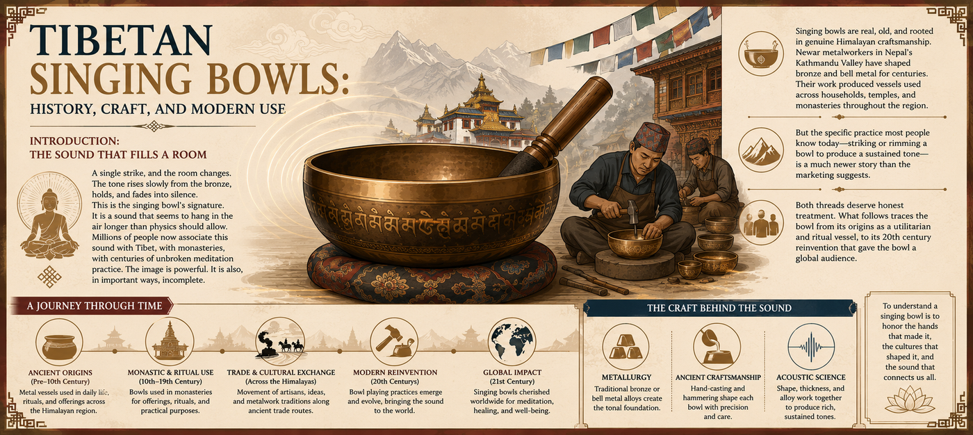 Tibetan Singing Bowls: History, Craft, and Modern Use