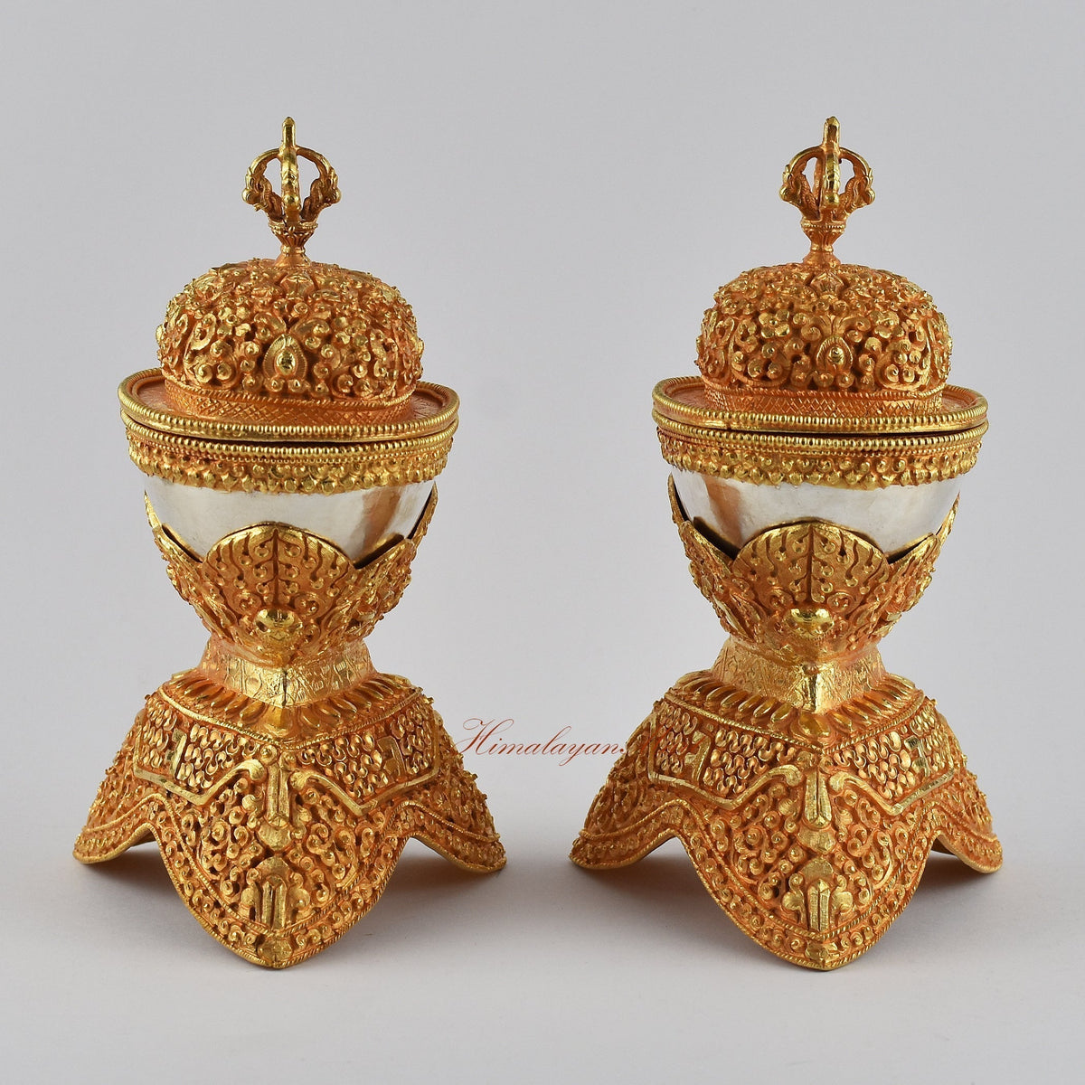 Handcrafted kapala ritual skull cup from Nepal