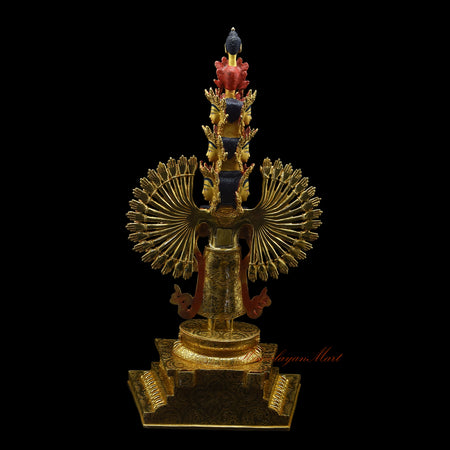 1000 Armed Chenrezig Statue Back without Frame Details