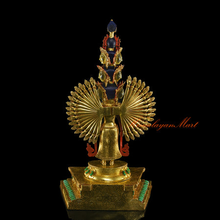 1000-Armed Crystal Avalokiteshvara Statue Back without Frame Details