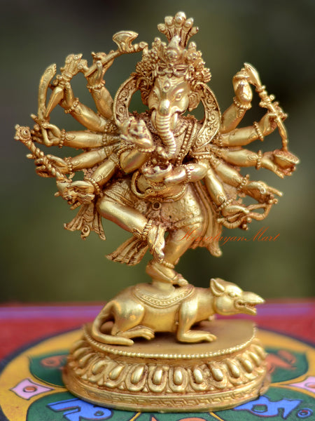 12 Armed Ganesha Statue | Vighnaharta Ganesha – The Divine Eliminator of Obstacles