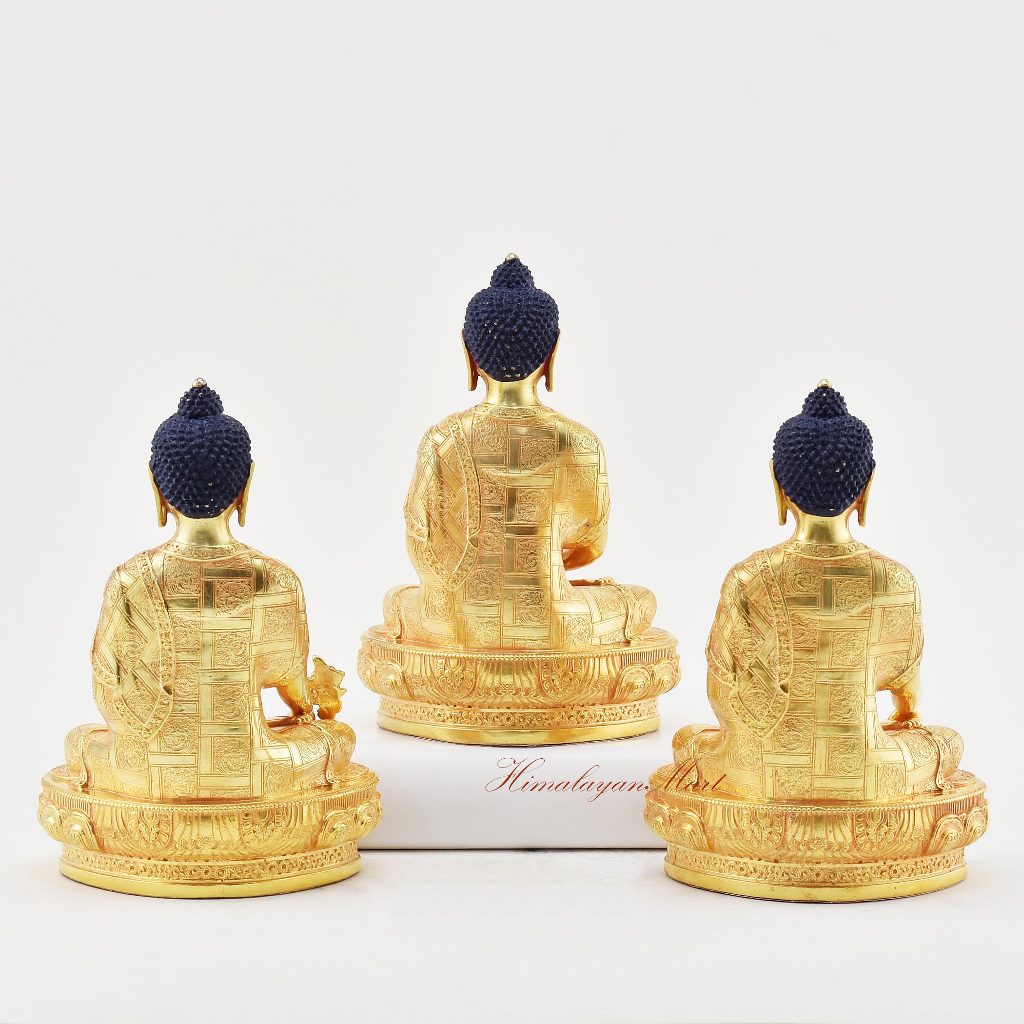 3 Buddhas Statue Set - Amitabha, Medicine, and Shakyamuni Buddha