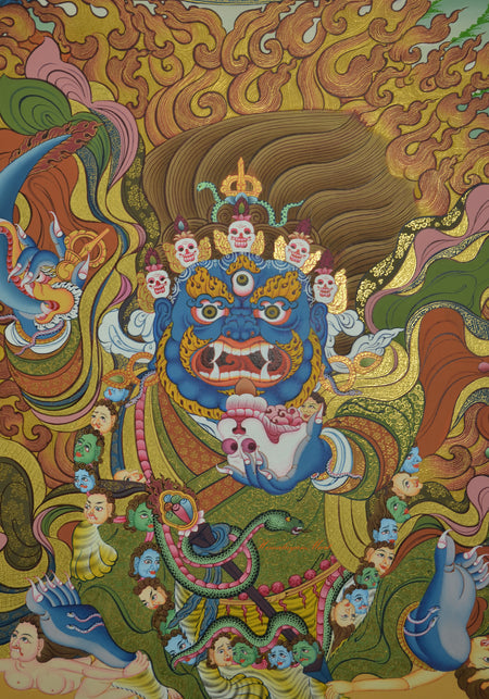 Tibetan Bernagchen Mahakala Thangka Painting