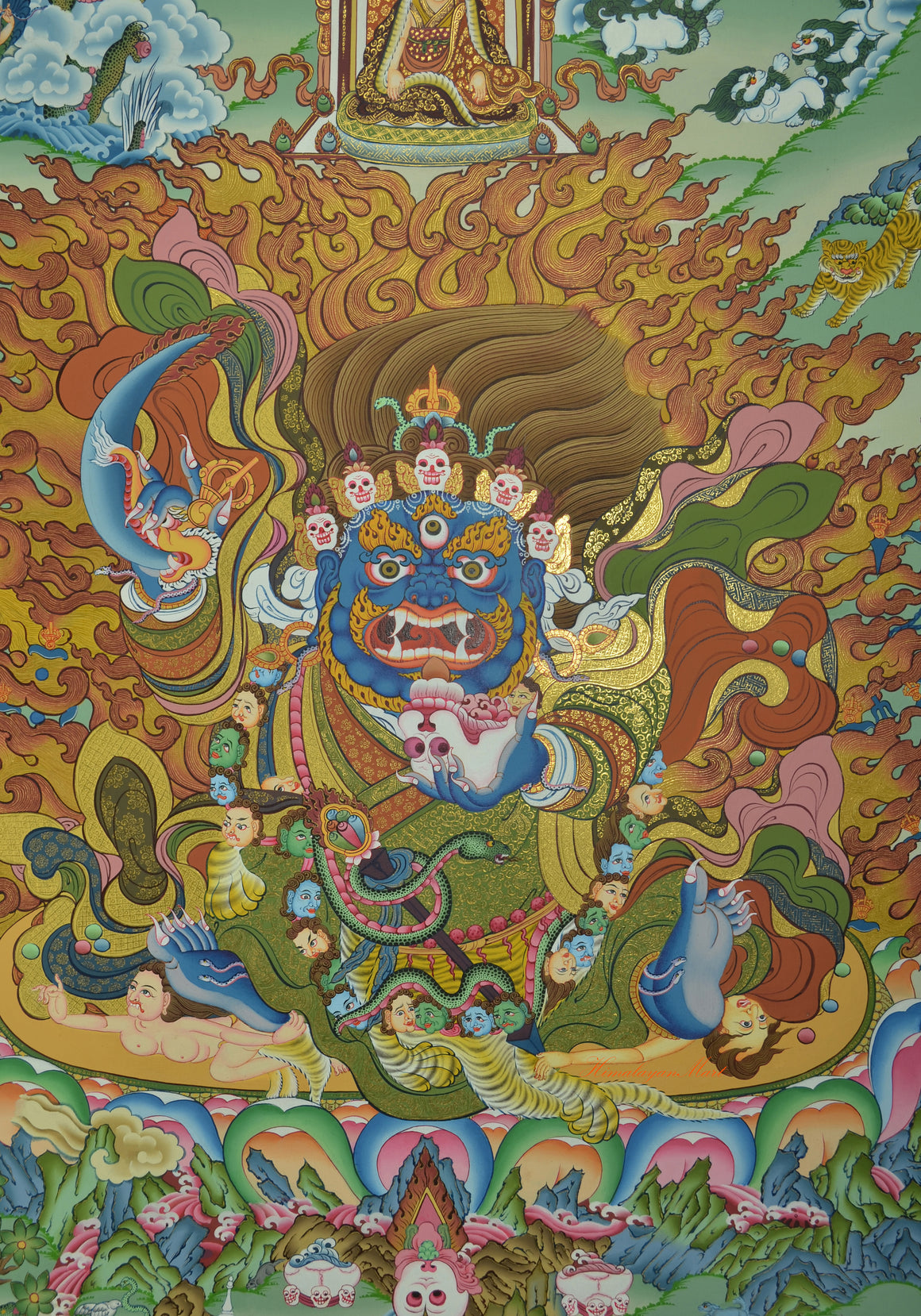 Buddhist Bernagchen Mahakala Thangka Painting