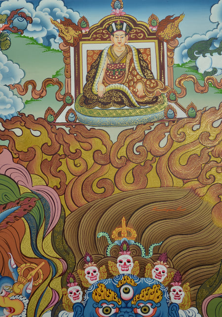 Tibetan Lama Thangka Scroll Painting