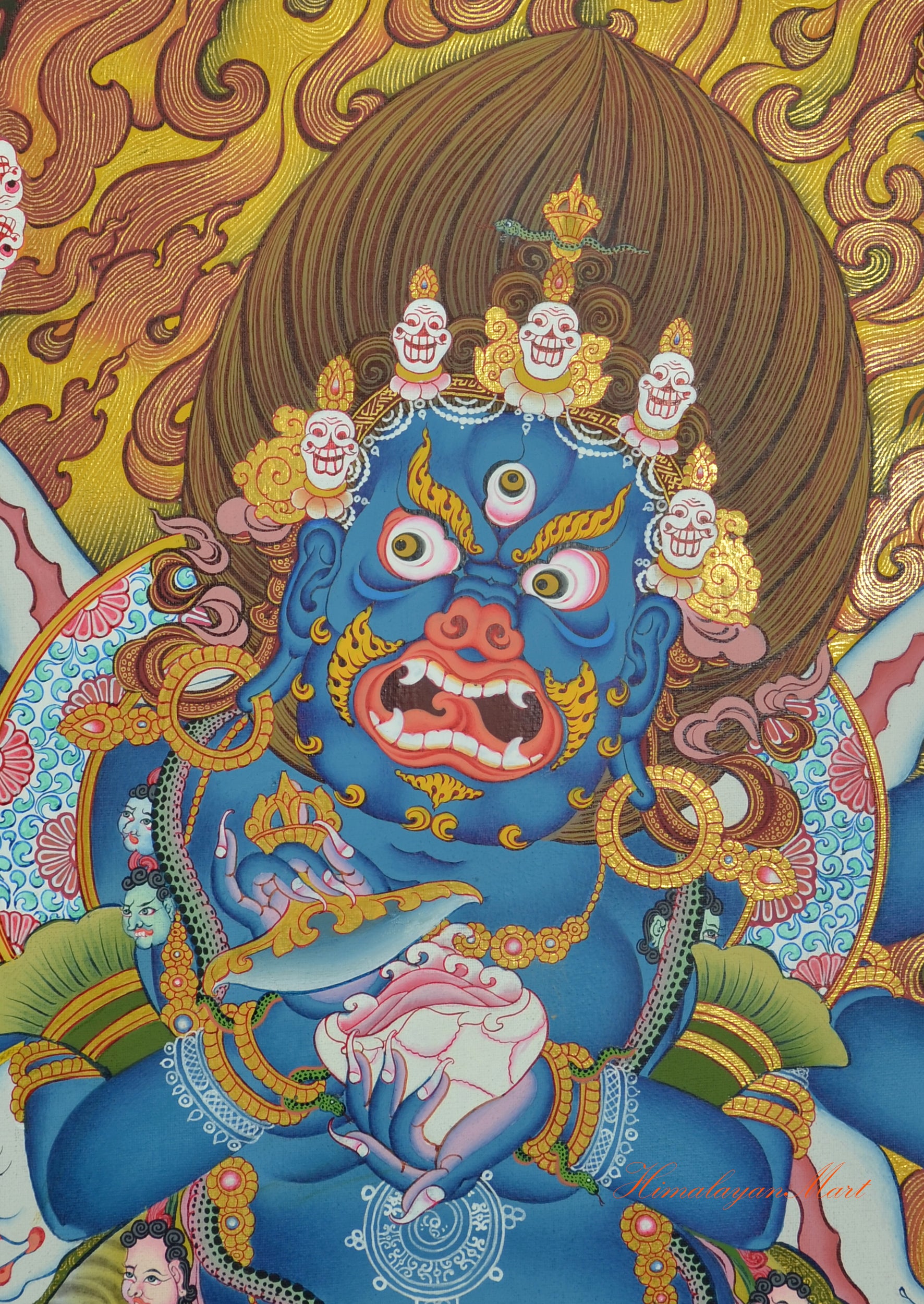 Black Mahakala Thangka Painting