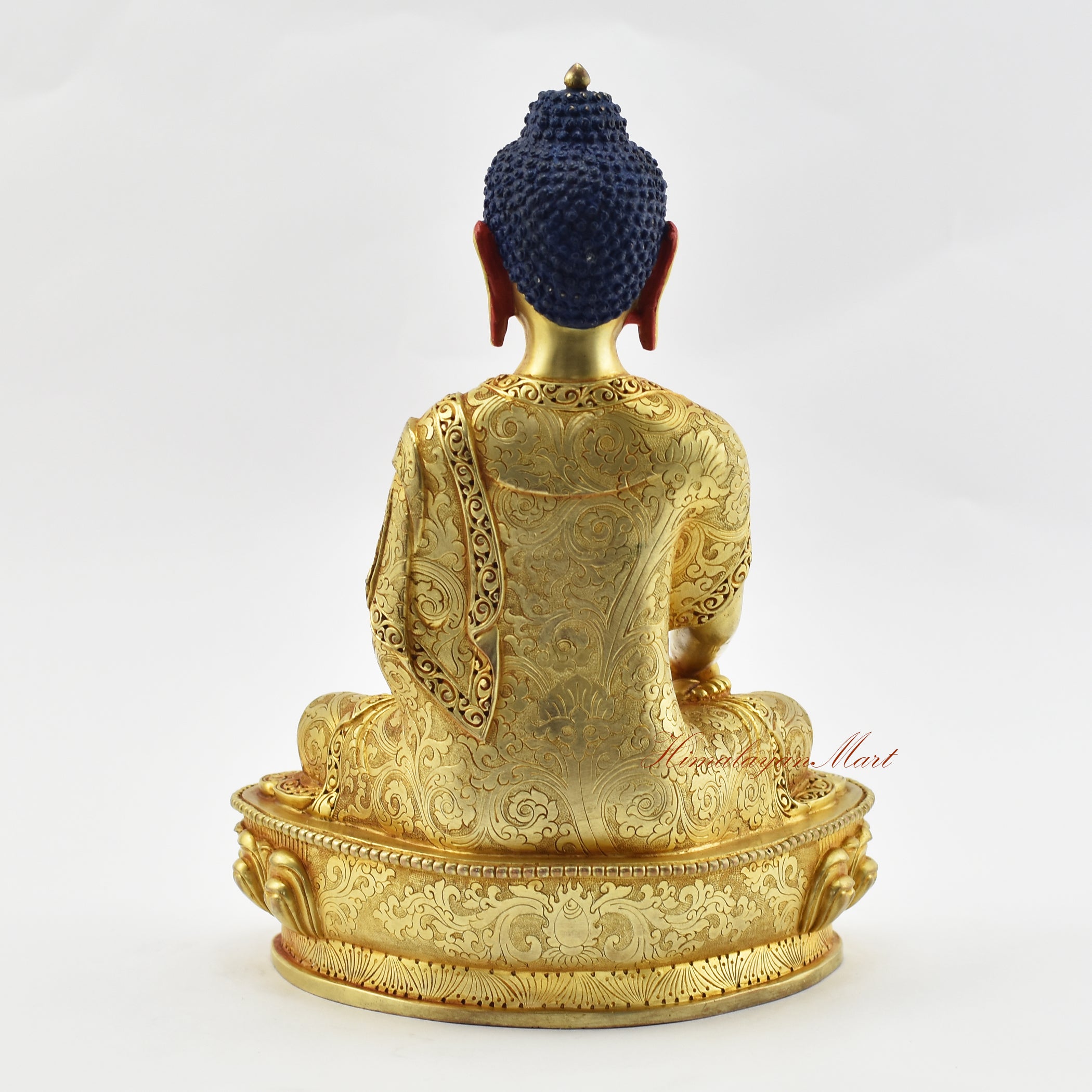 Buddha Shakyamuni Copper Statue Back Details