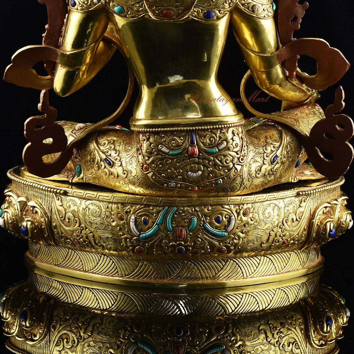 Green Tara Statue Back Details