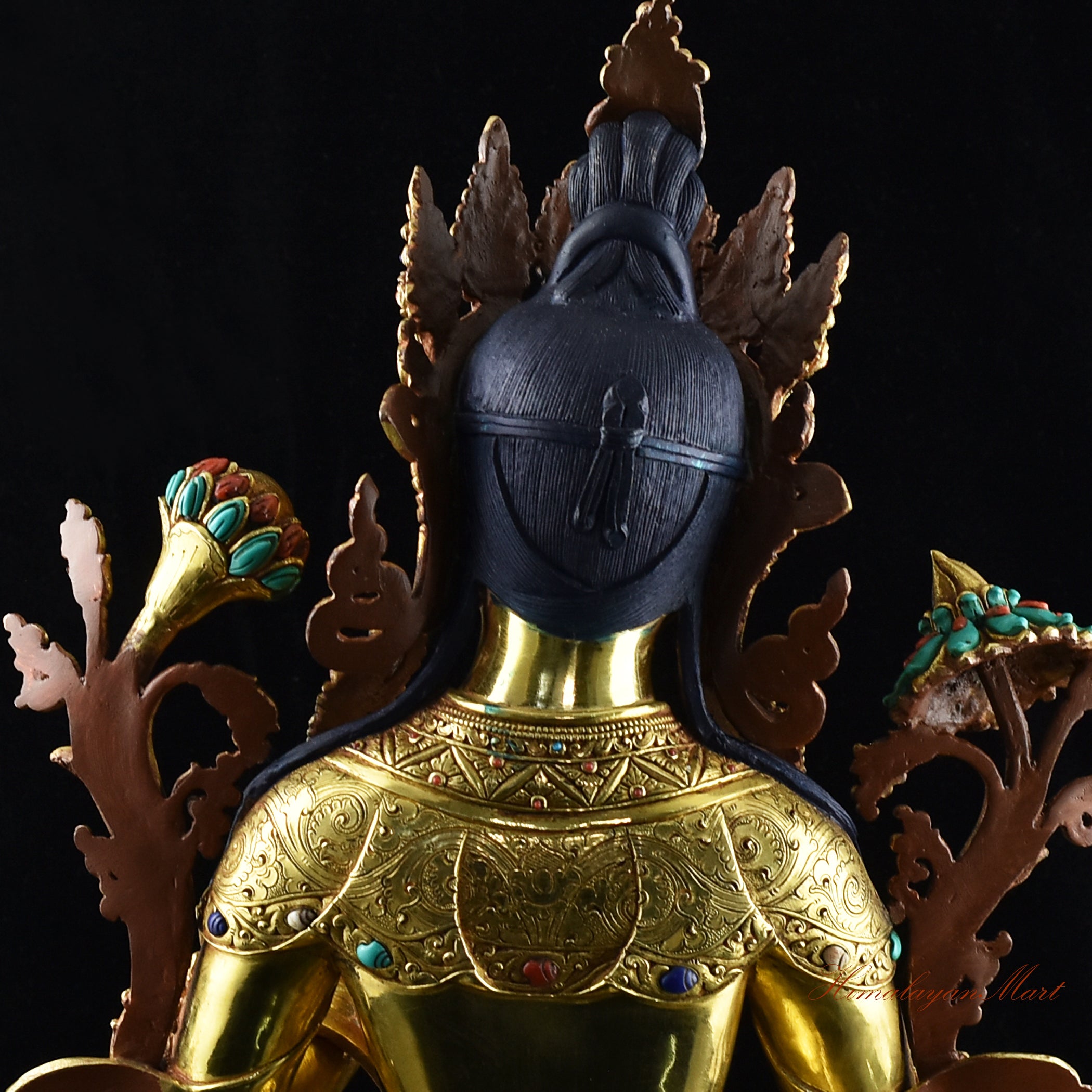 Green Tara Statue Back Top