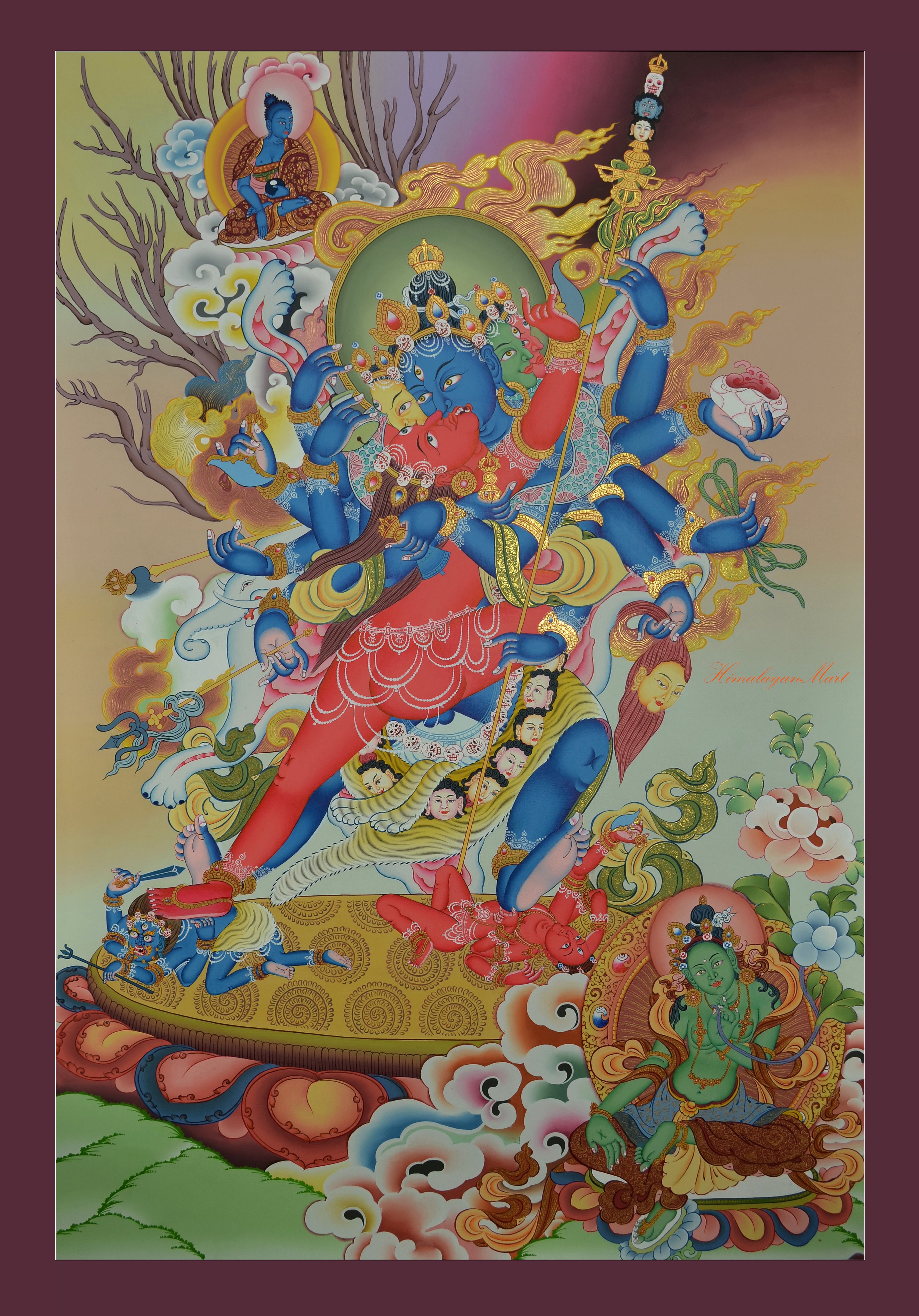 Chakrasamvara Vajravarahi Thangka Painting | Chakrasamvara Heruka – The Supreme Bliss in Painting Art Form