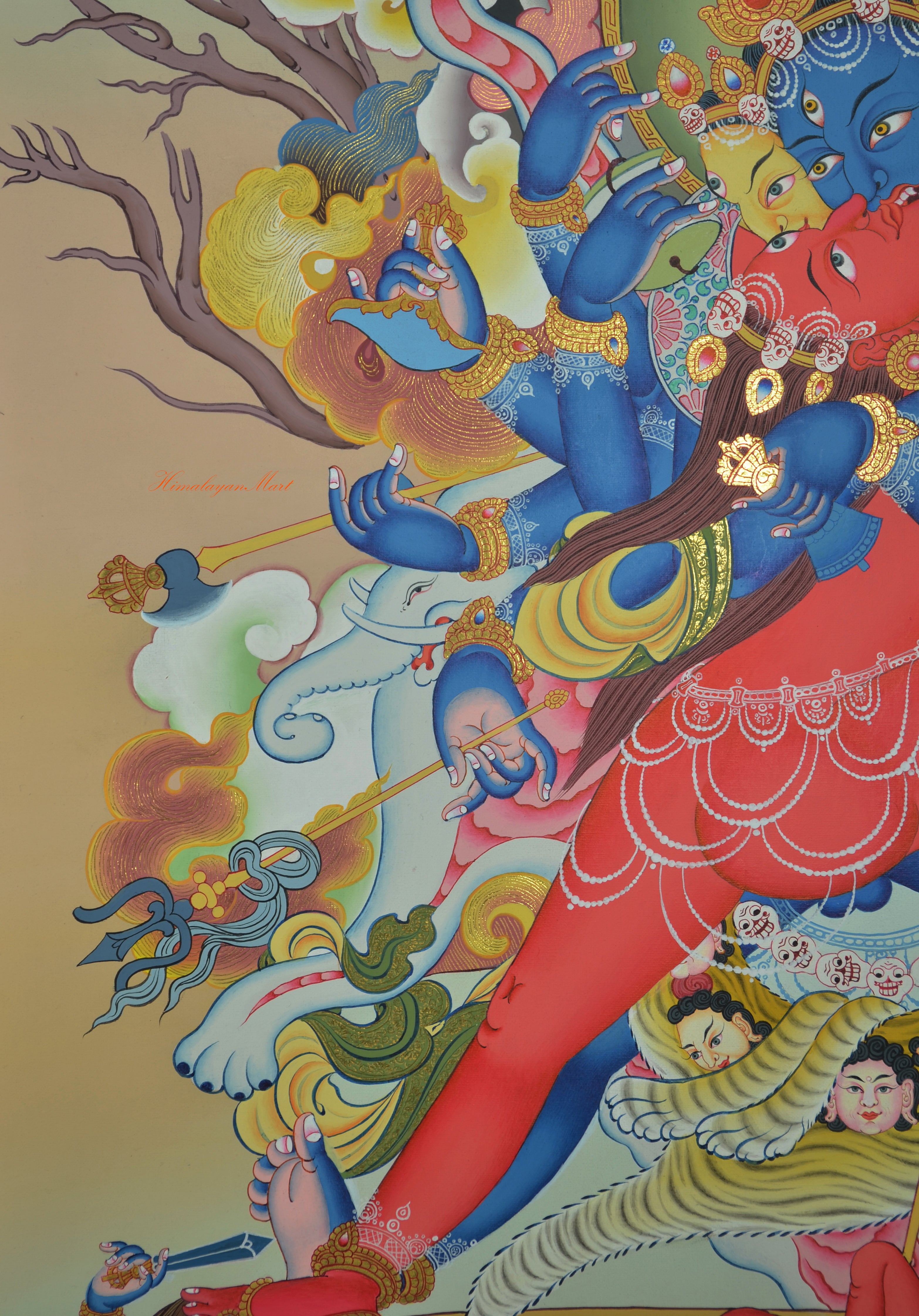 White Elephant Thangka Painting