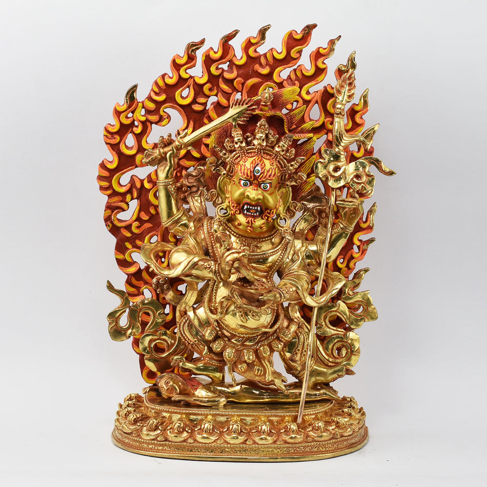 Chaturbhuja Mahakala Four-Armed Mahakala Statue