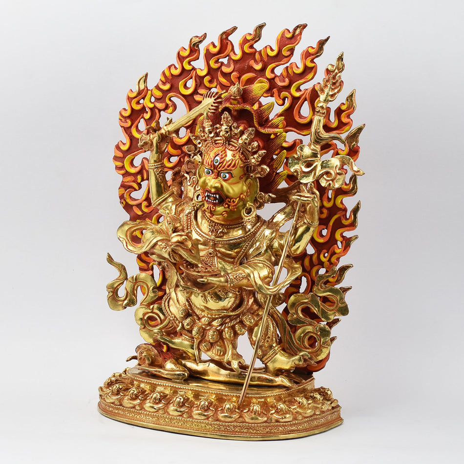 Chaturbhuja Mahakala Four-Armed Mahakala Statue