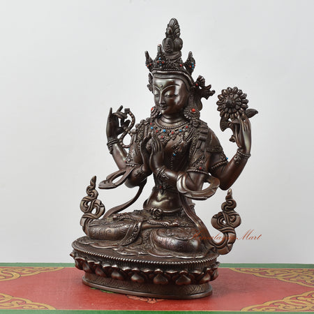 Buddhist Chenrezig Meditation Statue