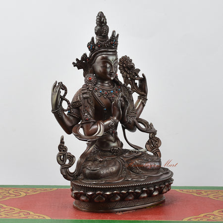 Tibetan Chenrezig Meditation Statue