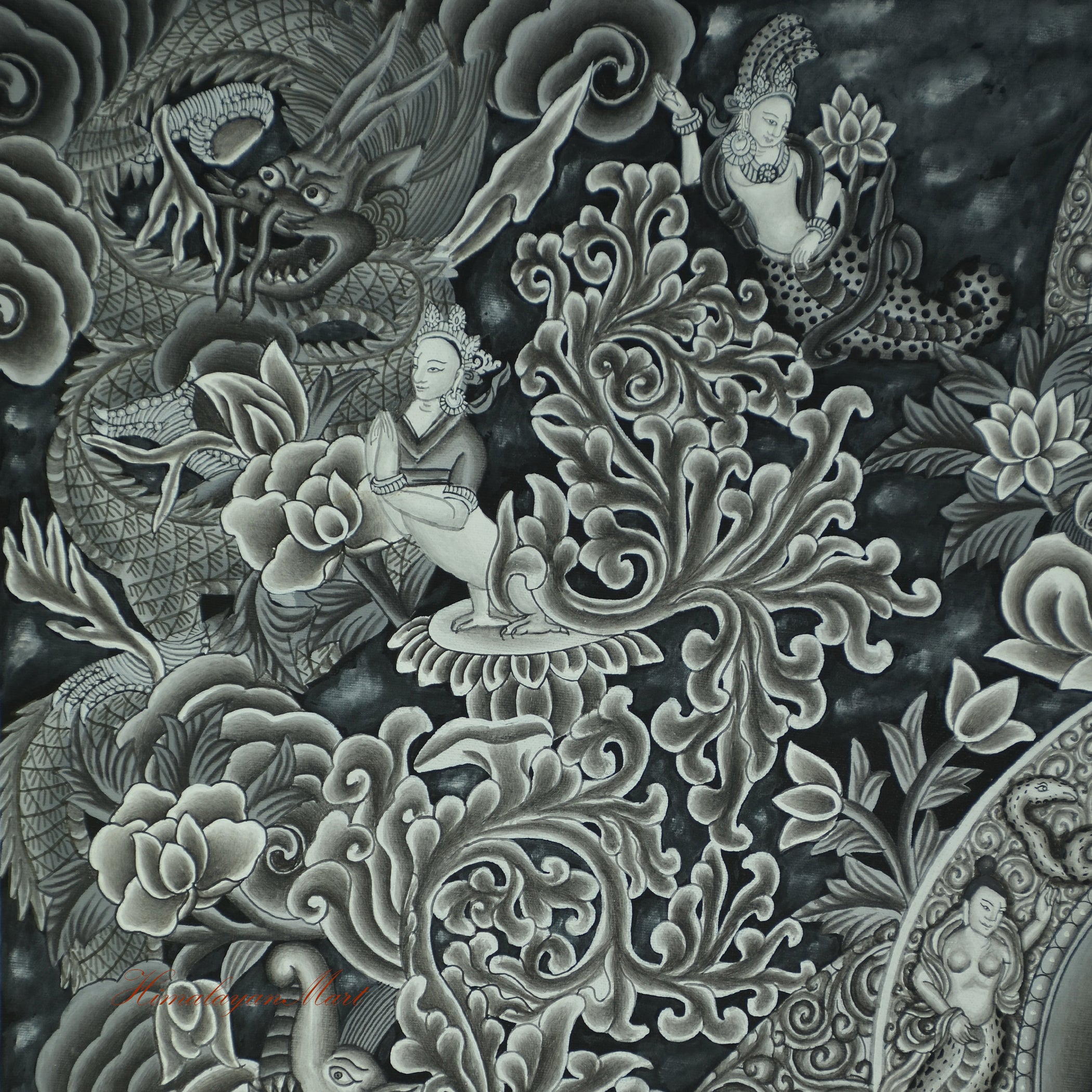 Makara Newari Thangka Painting