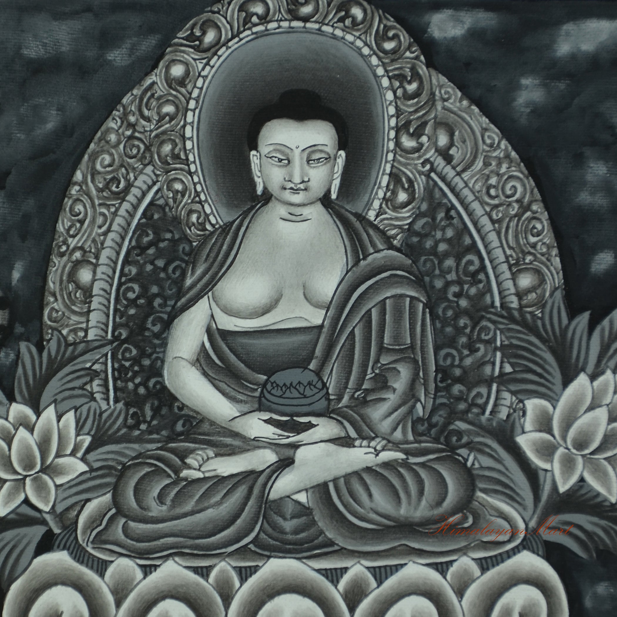 Amitabha Buddha Newari Thangka Painting