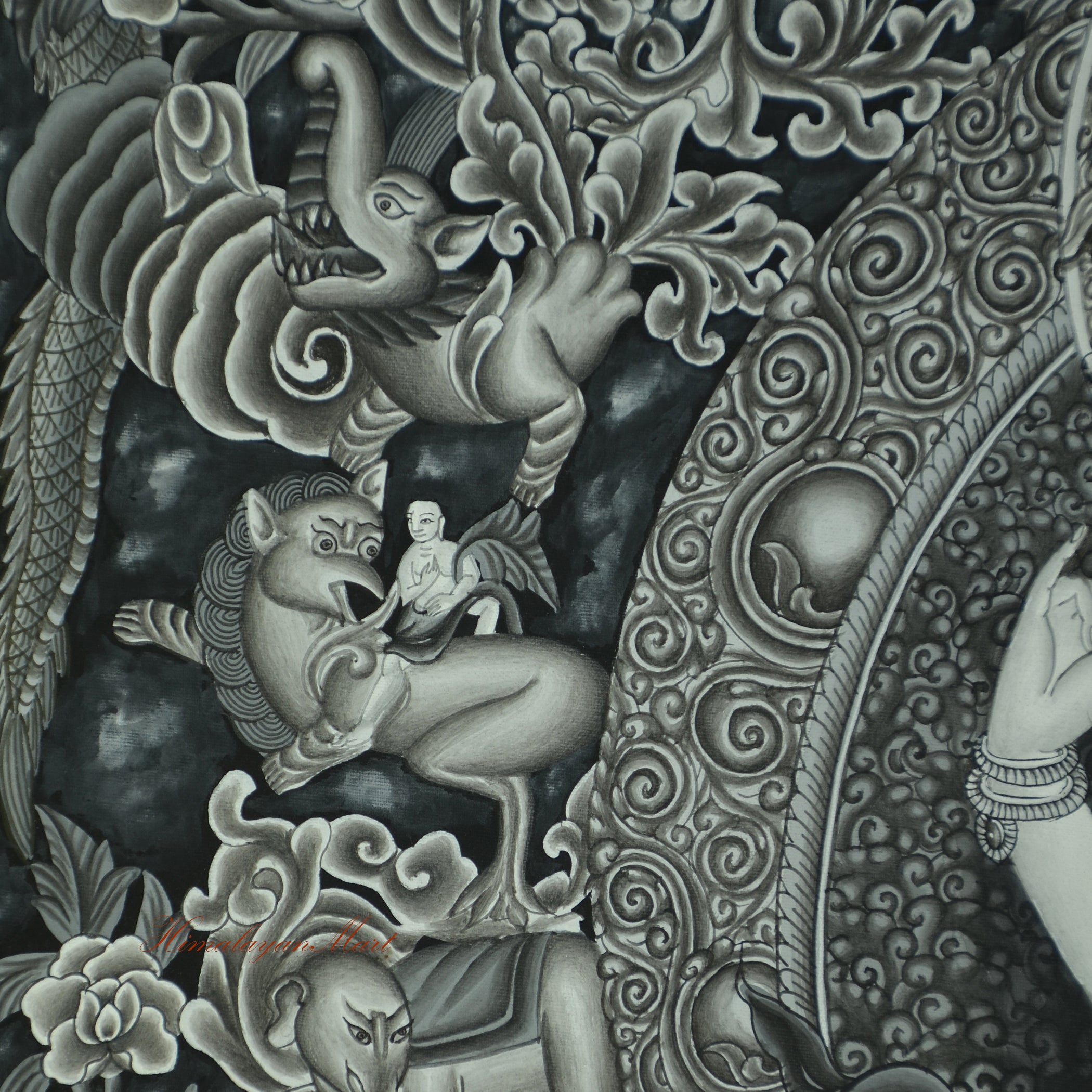 Garuda Newari Thangka Painting