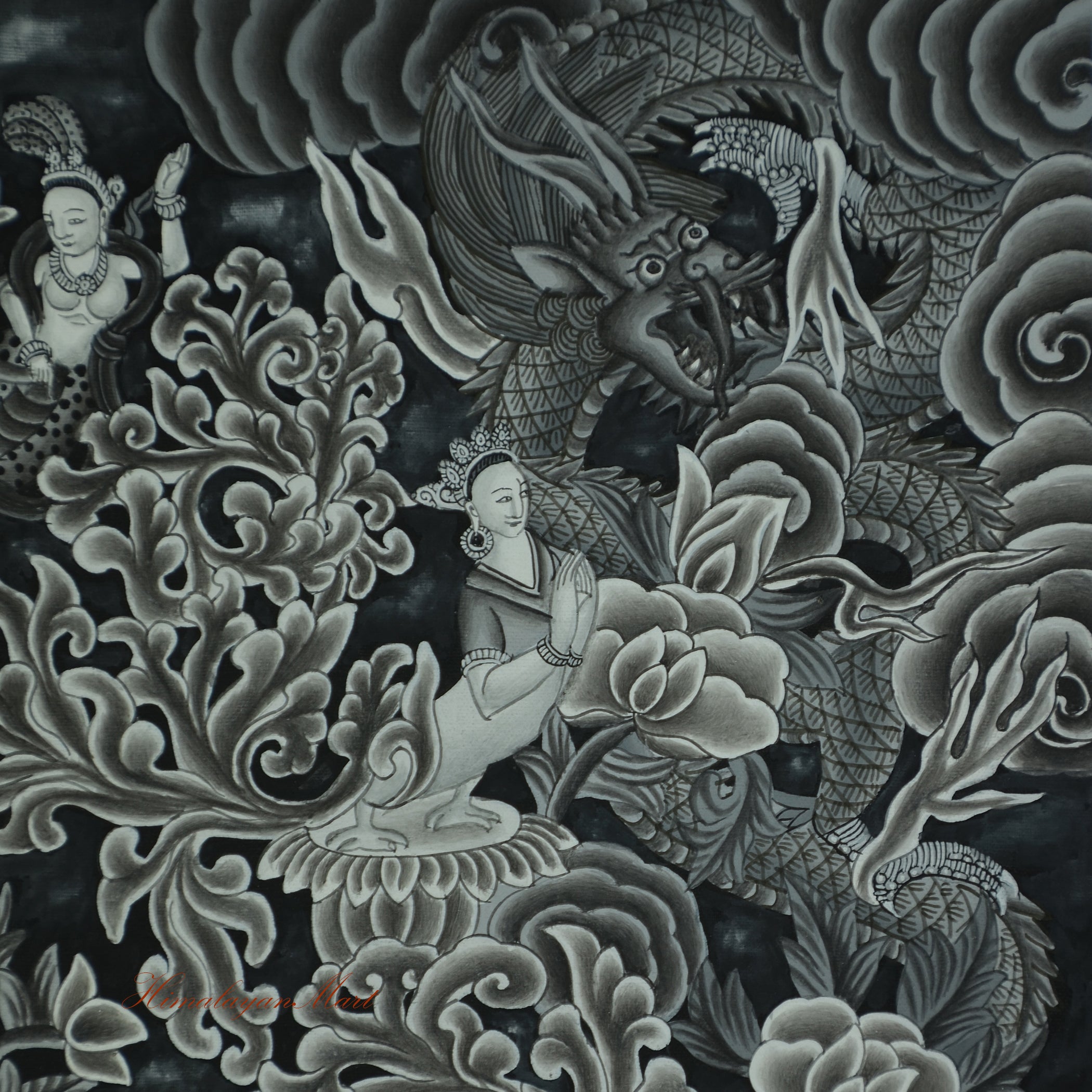 Dragon Newari Thangka Painting