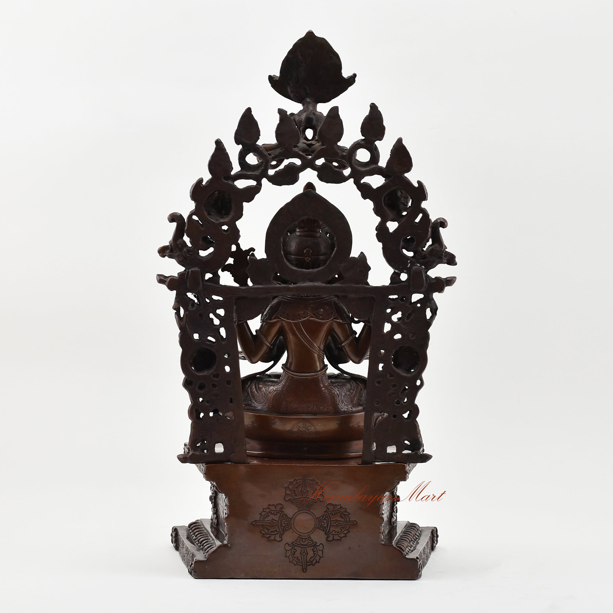 Chenrezig on Throne Statue Back Details