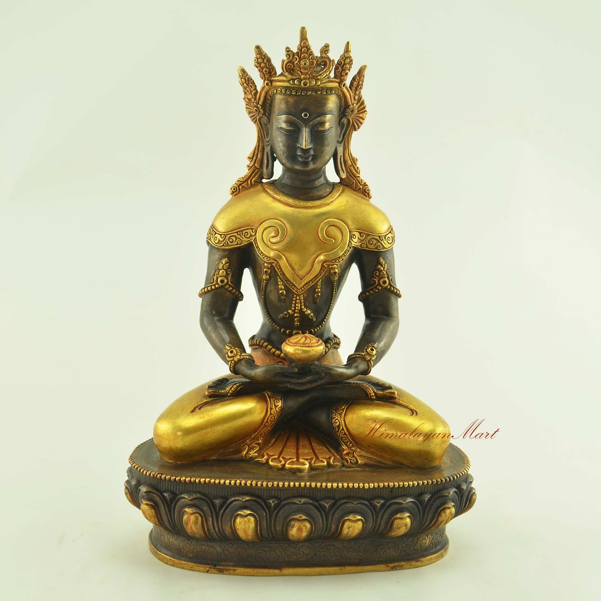 Crowned Buddha Amitabha Statue