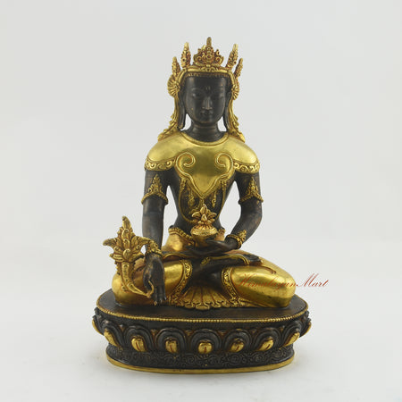 Crowned Buddha Medicine Statue