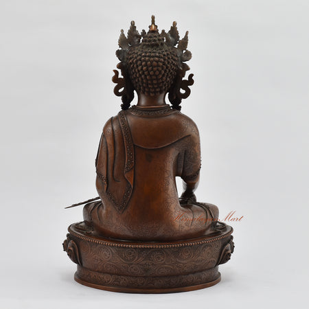 Buddhist Crowned Sakyamuni Buddha Statue