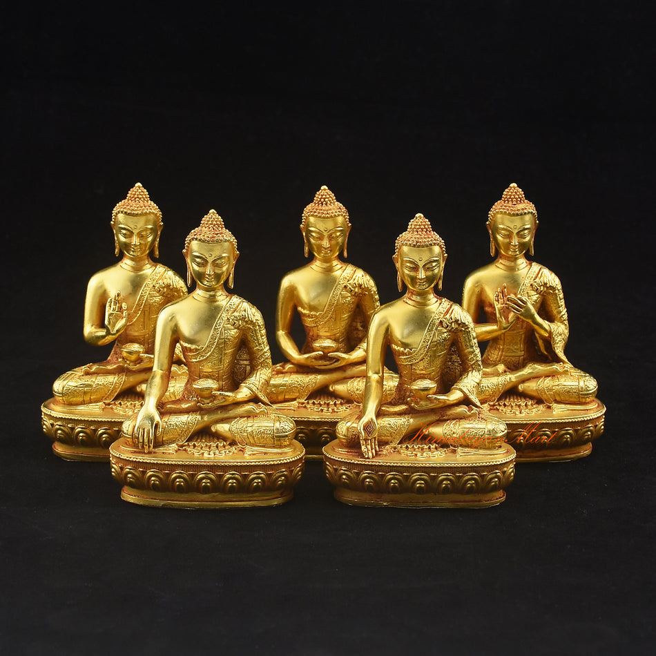 Dhyani Buddha Statues Set