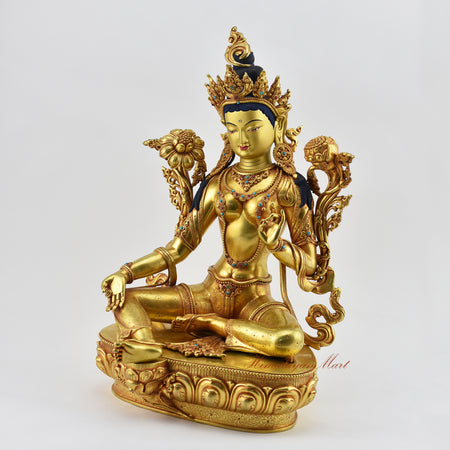 Fine Buddhist Green Tara Statue