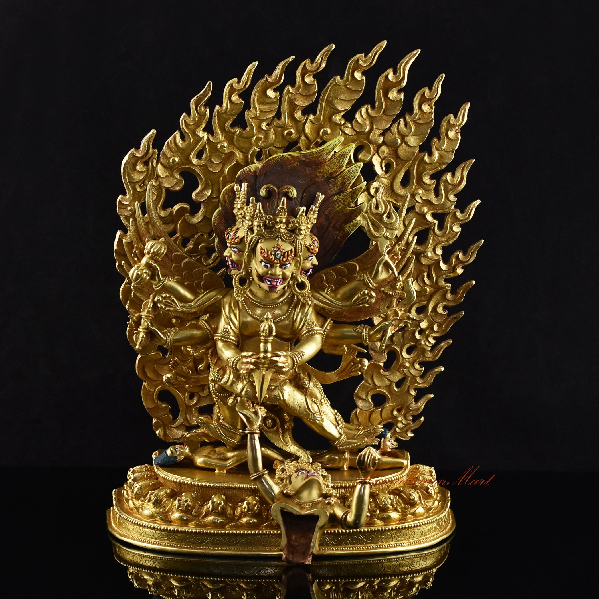 Vajrakilaya Statue with Consort Statue