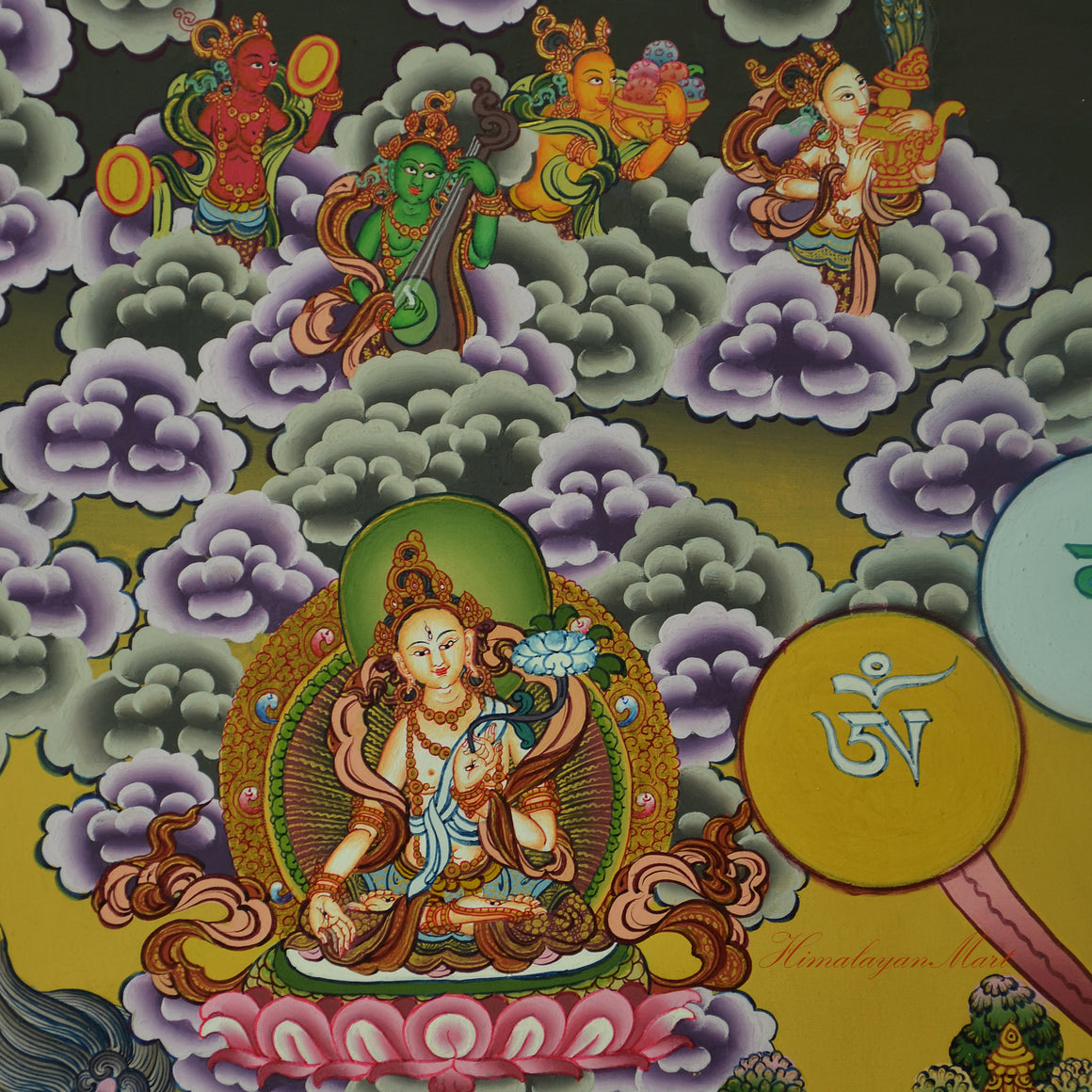 White Tara Thangka Scroll Painting