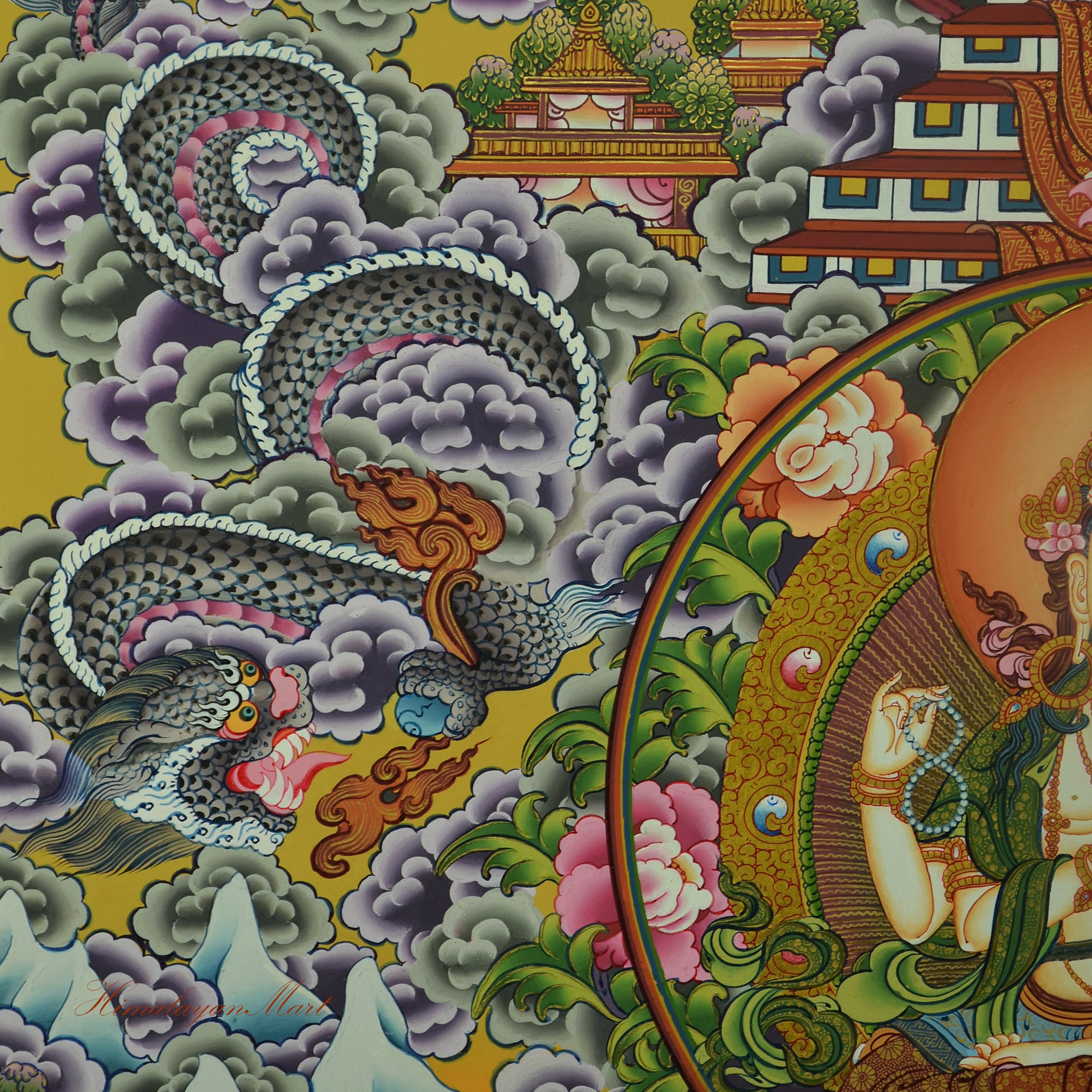 Dragon Scroll Thangka Painting