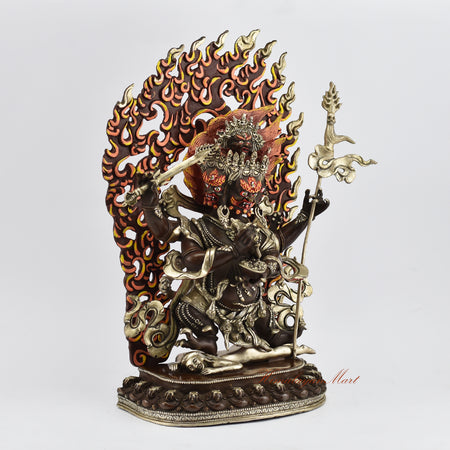 Four Armed Mahakala Statue Right Details