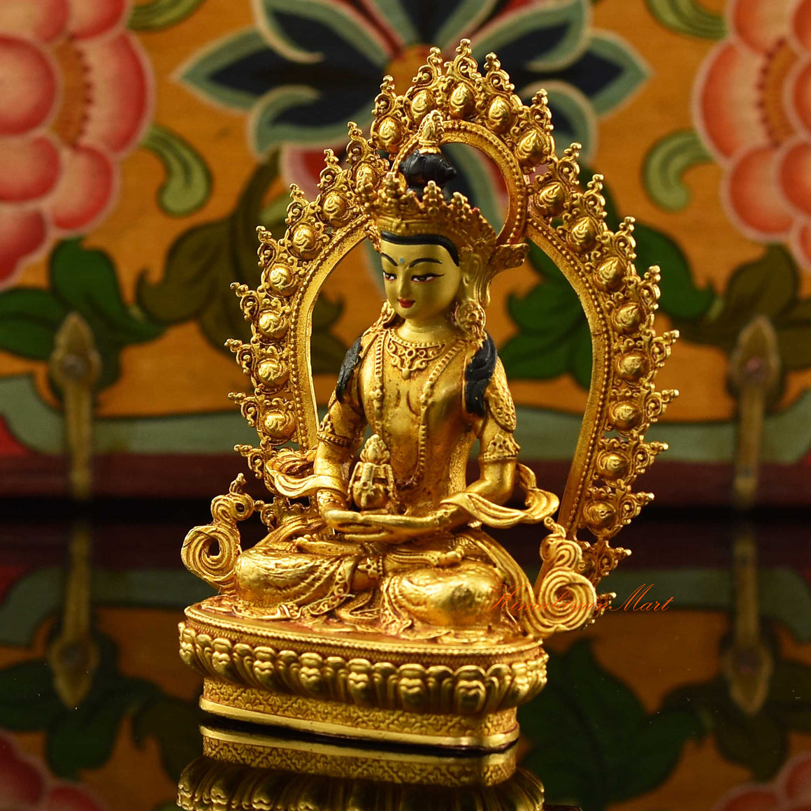 Framed Buddhist Aparmita Miniature Statue