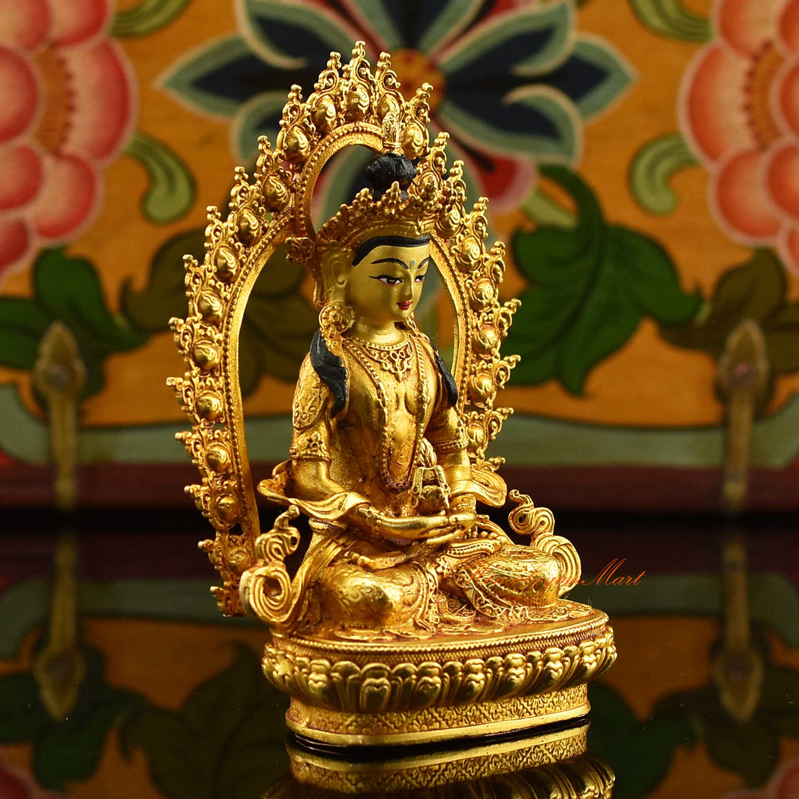 Framed Tibetan Aparmita Miniature Statue