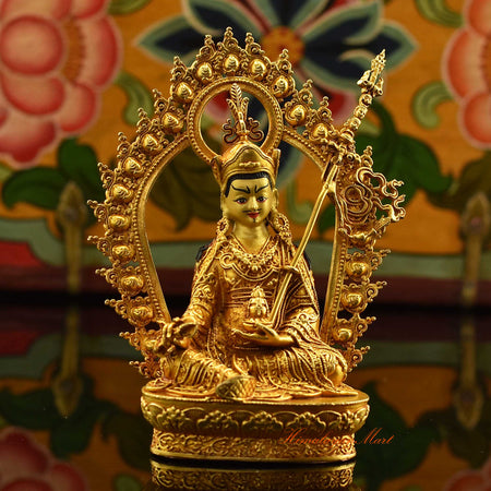 Framed Padmasambhava Miniature Statue | Guru Rinpoche – An Elegant Guru Idol for Devotional Spaces