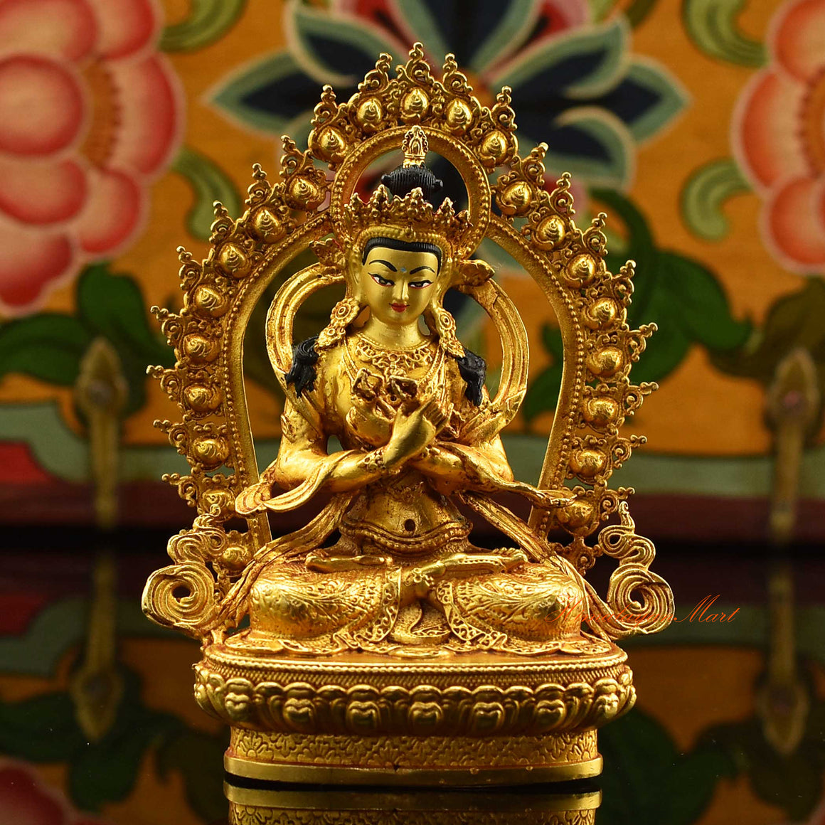 Framed Vajradhara Miniature Statue | Vajradhara – A Subtle Bodhisattva Image for Spiritual Shrines