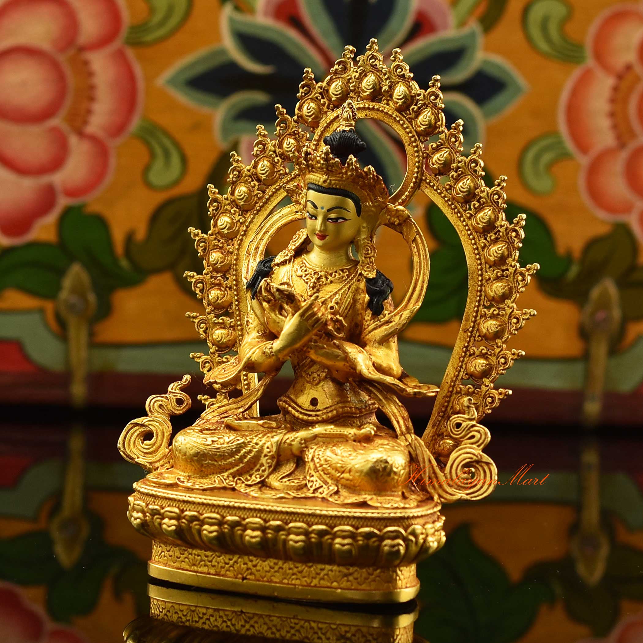 Buddhist Framed Vajradhara Miniature Statue