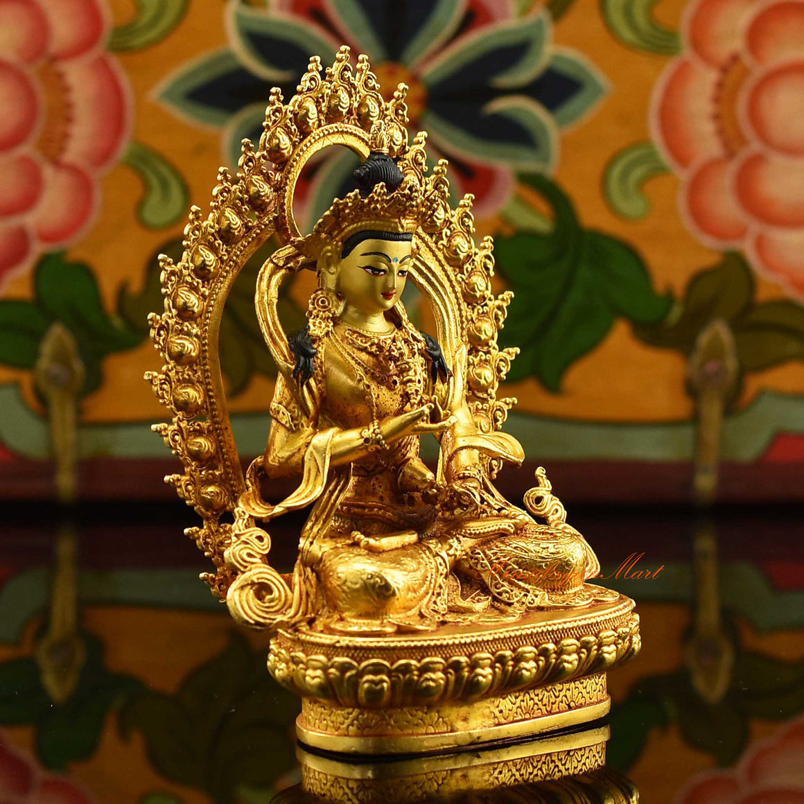 Tibetan Framed Vajrasattva Miniature Statue