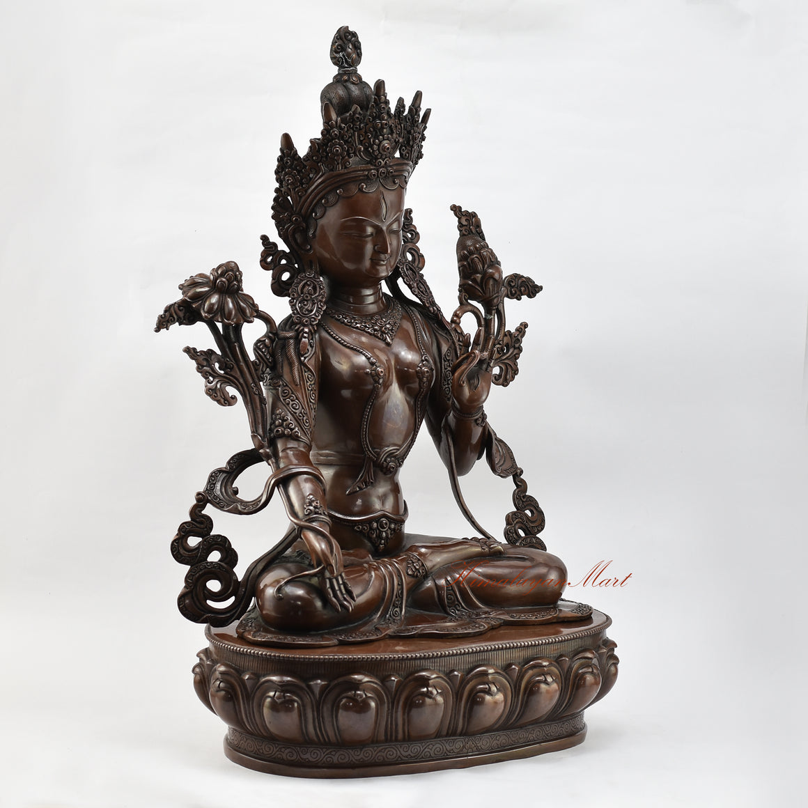 Goddess White Tara Statue Right Details