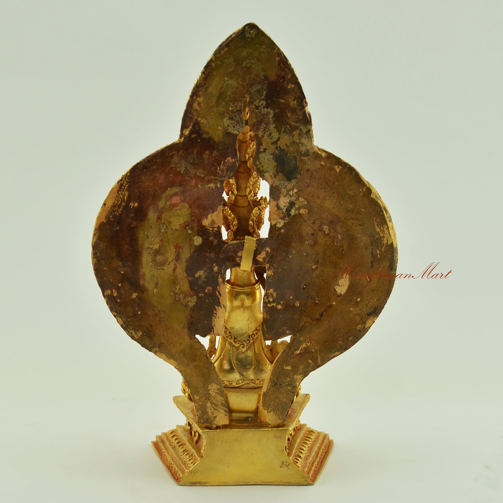 Gold-Plated Avalokiteshvara Statue Back Details