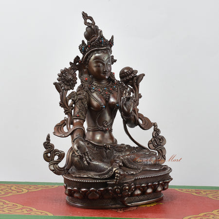 Tibetan Green Tara Meditation Statue