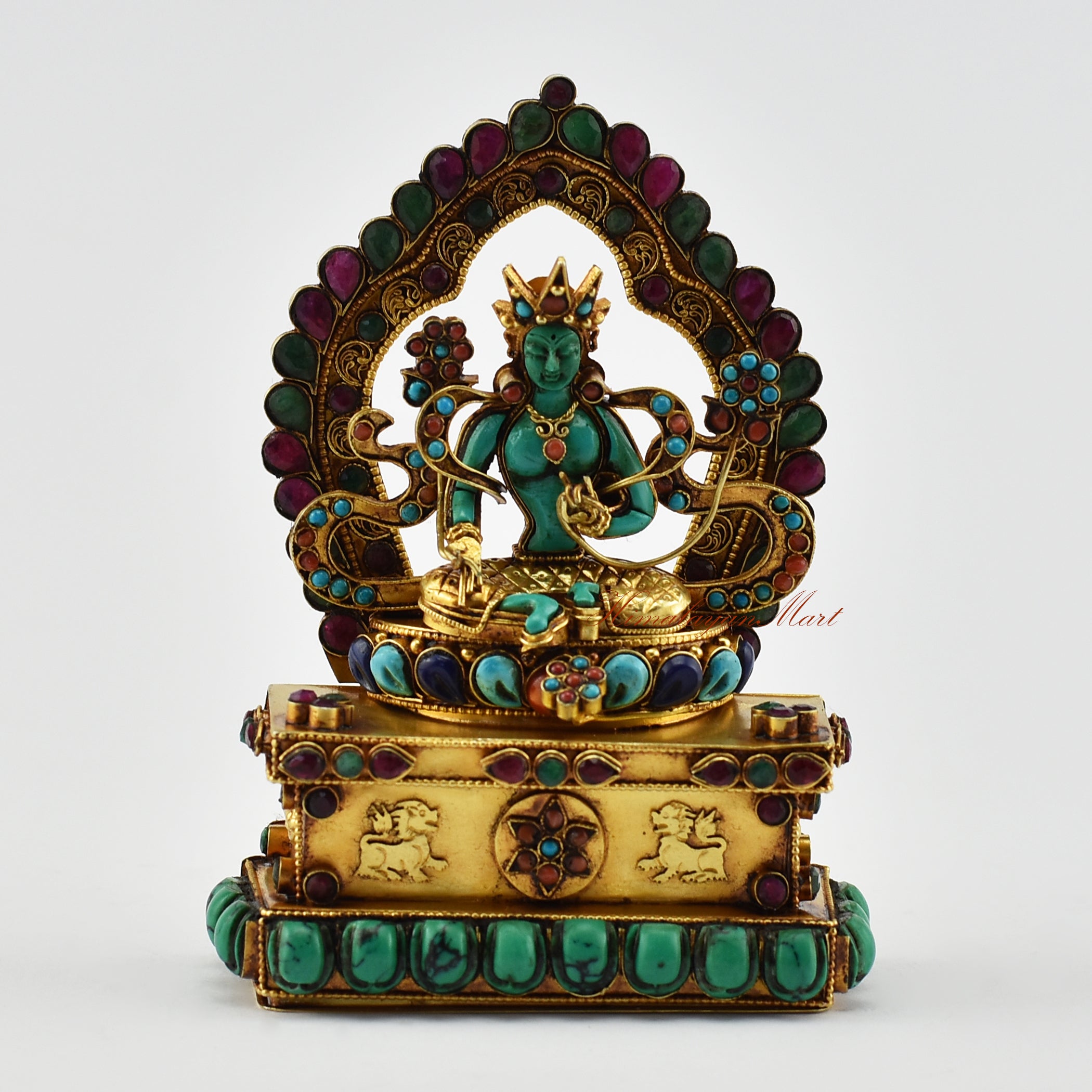 Green Tara Silver Statue