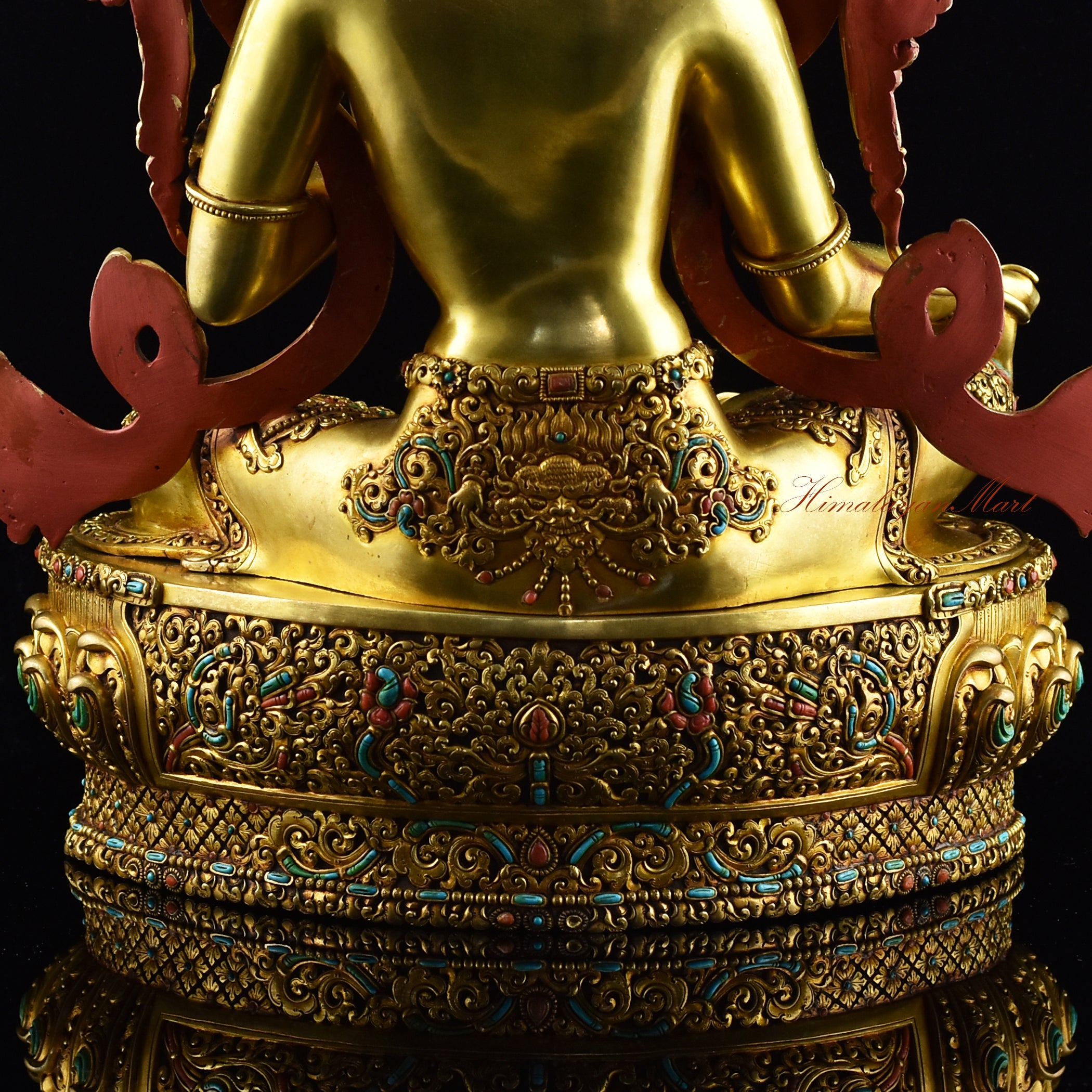 Buddhist Green Tara Statue Details