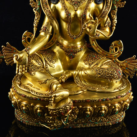 Green Tara Statue Details Top