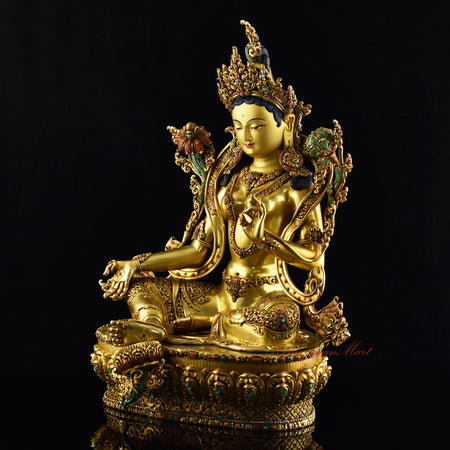 Buddhist Green Tara Drolma Statue 