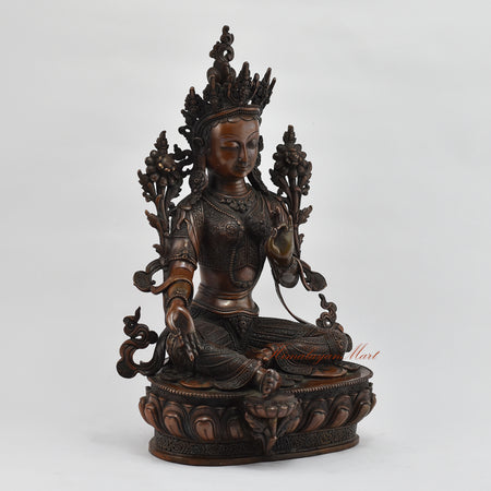 Tibetan Green Tara Female Buddha  Statue