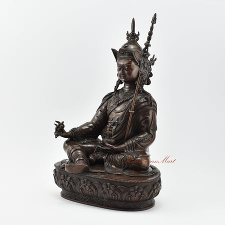 Buddhist Guru Rinpoche Oxidized Statue